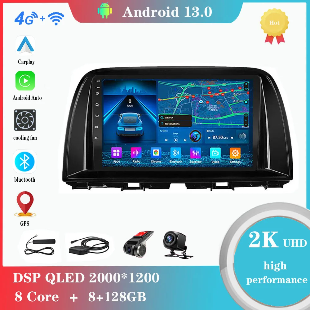 Android 12.0 Par Mazda CX5 CX-5 CX 5 2012-2015 Multivides Atskaņotāju Auto Radio, GPS Carplay 4G, WiFi, Bluetooth DSP