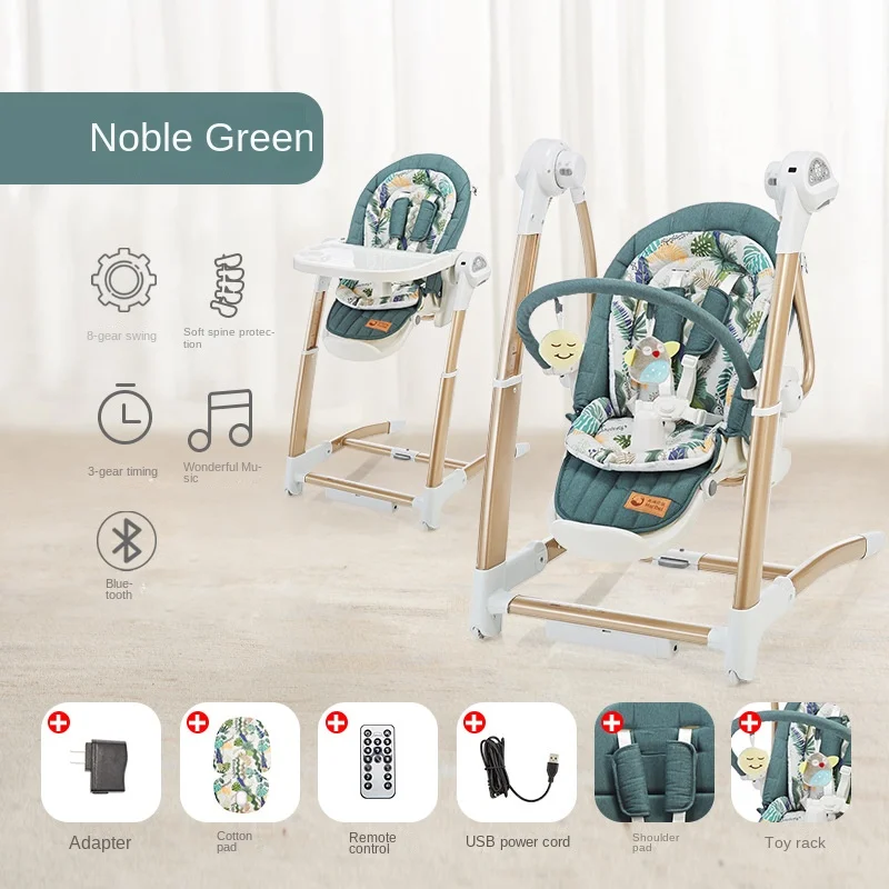 Bērnu šūpuļkrēsls ar Bluetooth Mūzikas Tālvadības pults Bērnu Gultiņa Elektriskās Šūpoles, Bērnu sauļošanās krēslu jaundzimušo daudzfunkciju bērnu pīts šūpulis